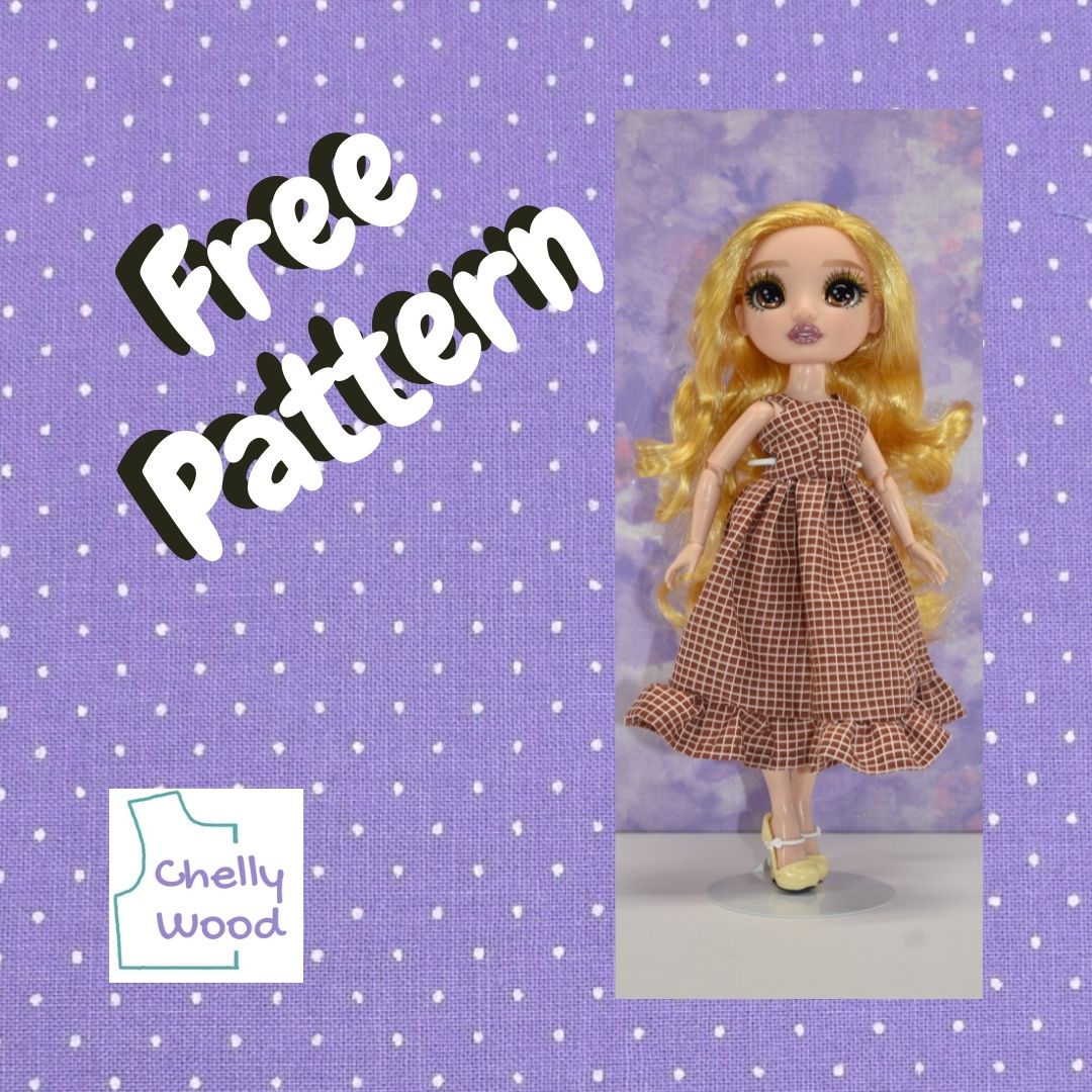 Rainbow High Sewing Tutorial and Free PDF Sewing Patterns for Making a Dress With Straps Free